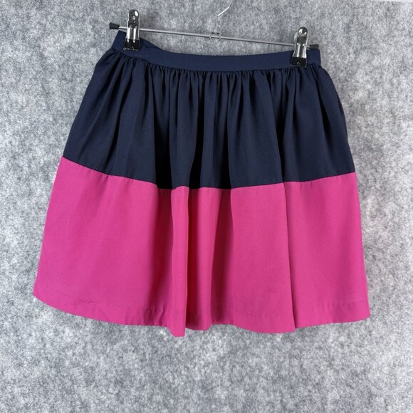 Ralph Lauren Girls Skirt L‎ 12-14 Navy Pink Colorblock Pleated Party School - Picture 2 of 8